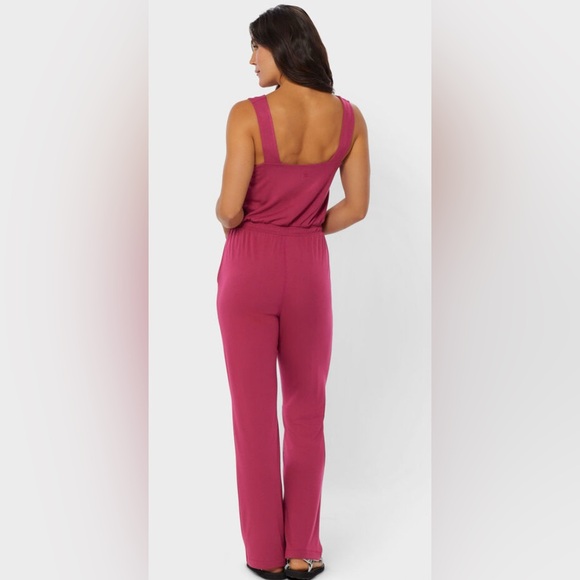 🥂NWT AKHG renew bamboo tank jumpsuit sz XL - Picture 3 of 4